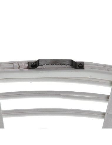 Espejo redondo bambú blanco