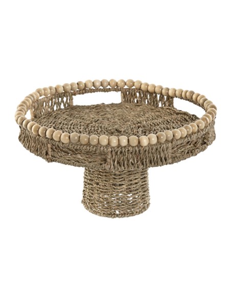 Centro de mesa de madera y seagrass