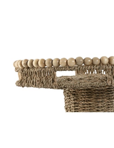 Centro de mesa de madera y seagrass