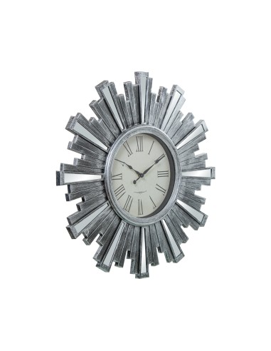 Reloj de pared en resina plateado