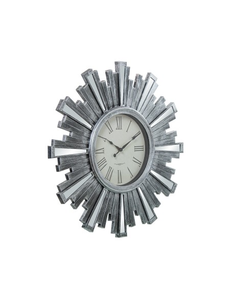Reloj de pared en resina plateado