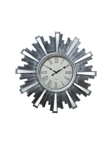 Reloj de pared en resina plateado