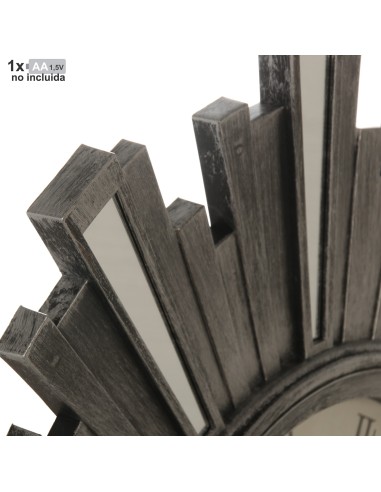 Reloj de pared en resina plateado