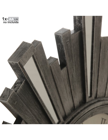 Reloj de pared en resina plateado