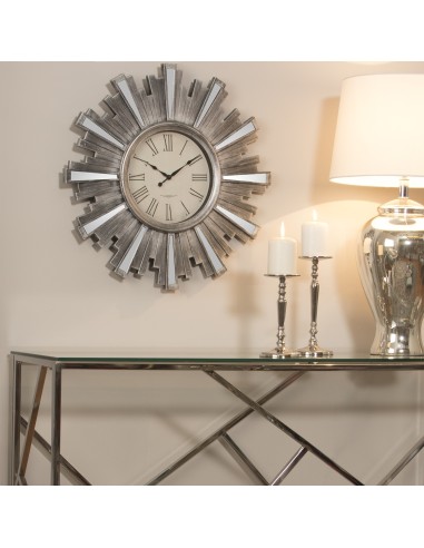 Reloj de pared en resina plateado
