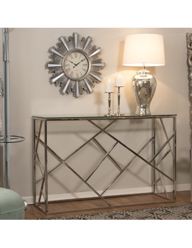 Reloj de pared en resina plateado