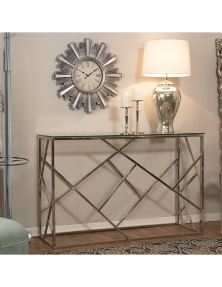 Reloj de pared en resina plateado