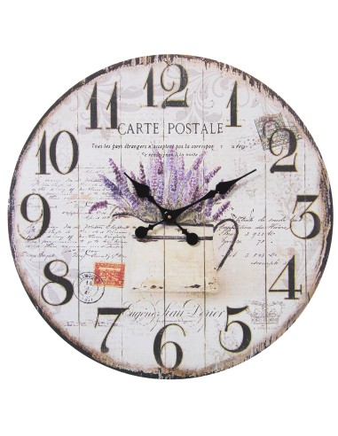 Reloj de pared madera lavanda