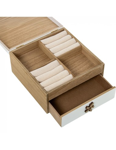 Caja joyero de madera con cajón