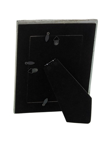 Portafoto de resina plateado M