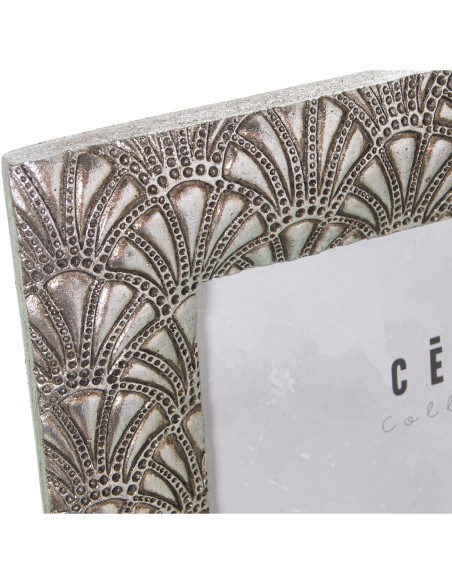 Portafoto de resina plateado M