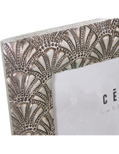 Portafoto de resina plateado G