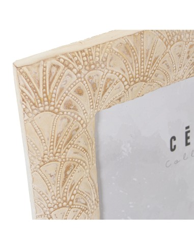 Portafotos de resina Blanco viejo P