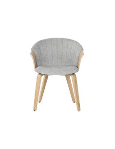 Silla madera en poliéster gris 2