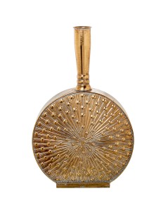 Jarrón metal dorado grande
