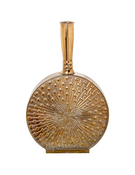Jarrón metal dorado grande Jarrón metal dorado grande