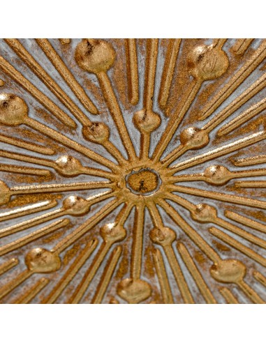 Jarrón metal dorado grande