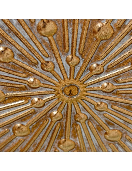 Jarrón metal dorado grande