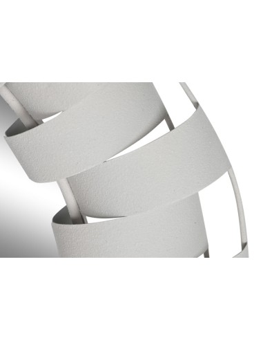 Espejo de metal redondo blanco