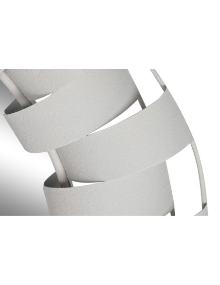 Espejo de metal redondo blanco