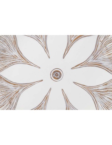 Centro de mesa resina blanco/marrón