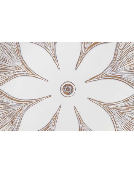 Centro de mesa resina blanco/marrón