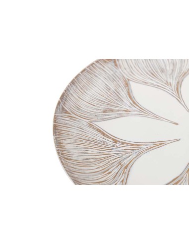 Centro de mesa resina blanco/marrón