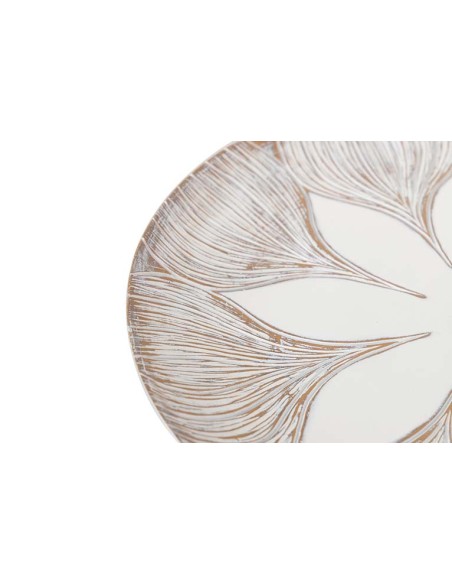 Centro de mesa resina blanco/marrón