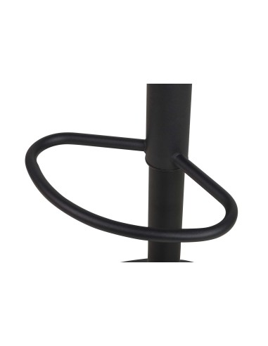 Taburete regulable de piel marrón