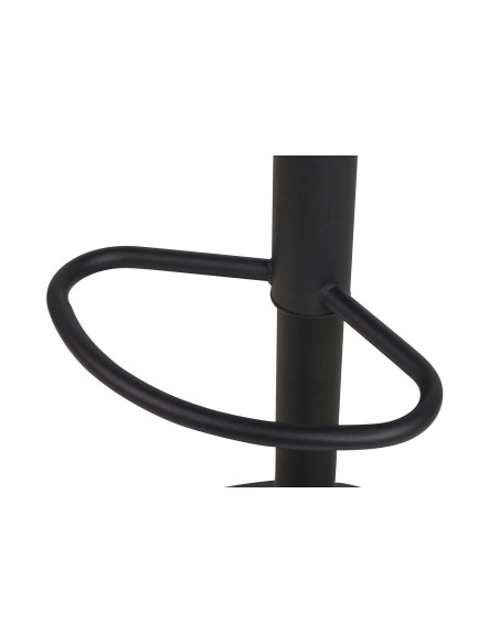 Taburete regulable de piel marrón