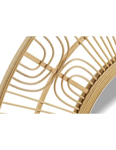 Espejo de bambú natural