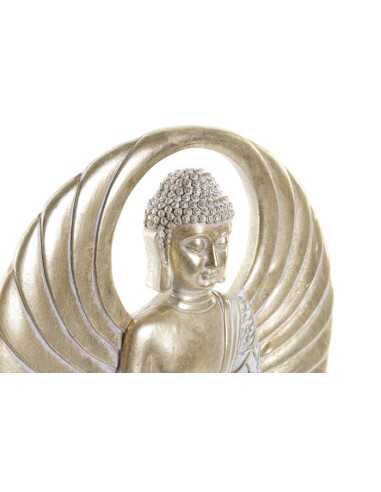 Figura buda dorado con peana