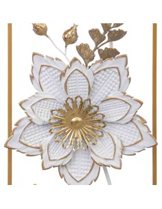 Decoración de metal Flor blanca 2