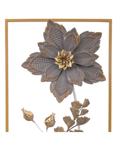 Decoración de metal Flor blanca