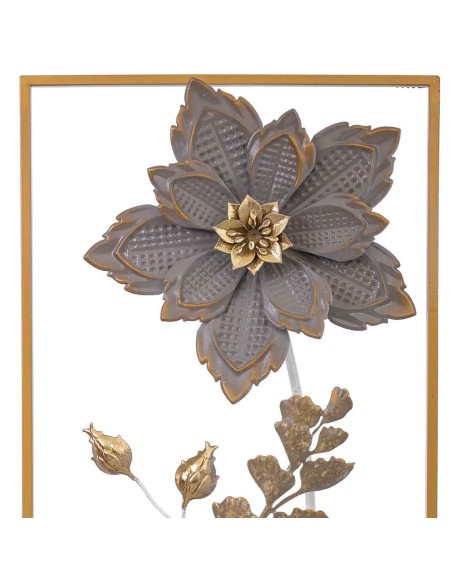 Decoración de metal Flor blanca