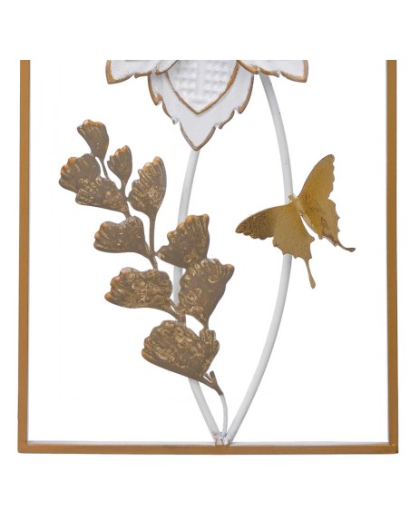 Decoración de metal Flor blanca