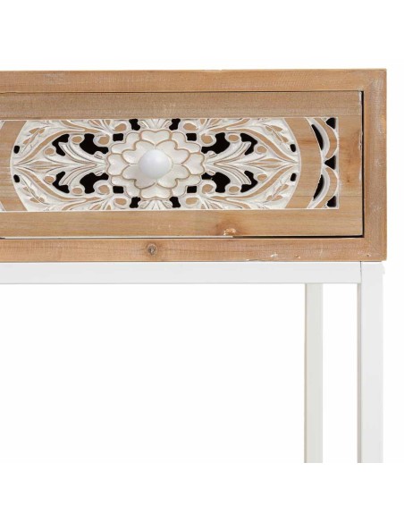 Mueble de entrada marrón y blanca