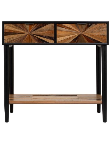 Entrada de madera y metal