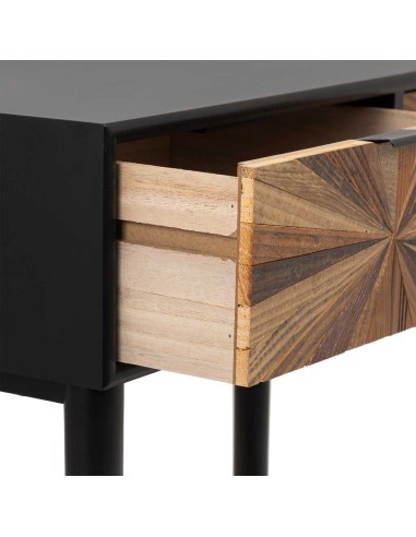 Entrada de madera y metal