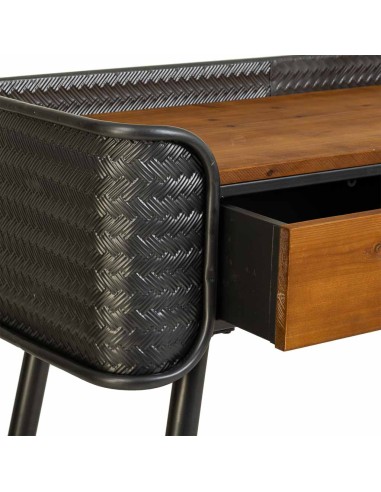 Entrada madera y metal 2 cajones