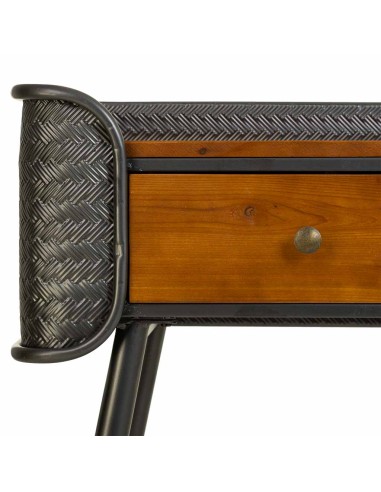 Entrada madera y metal 2 cajones