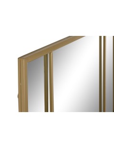 Espejo metal dorado grande 2