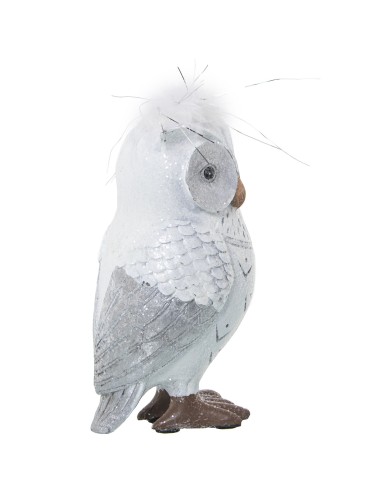 Figura de búho con plumas