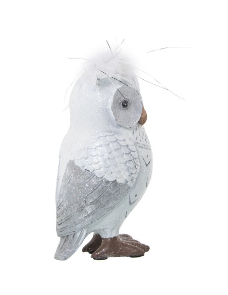 Figura de búho con plumas