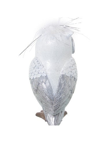 Figura de búho con plumas