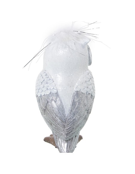 Figura de búho con plumas