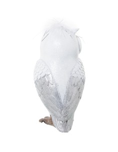 Figura de búho blanco grande 2