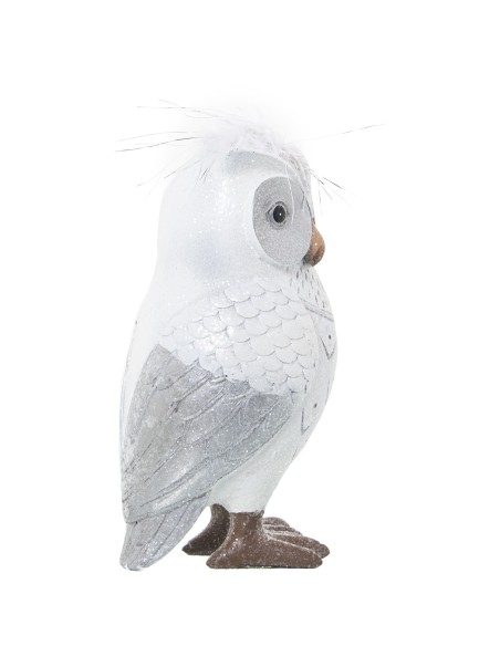 Figura de búho blanco grande