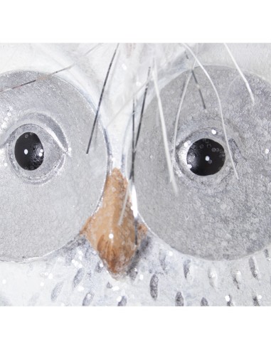 Figura de búho blanco grande