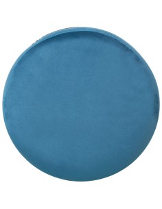 Puff terciopelo azul con flecos 2